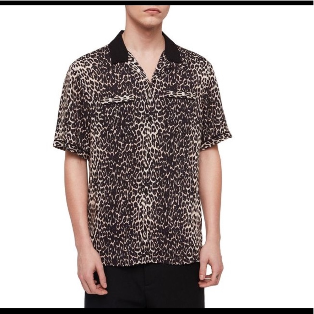 Allsaints Feline Cheetah Hawaiian Shirt